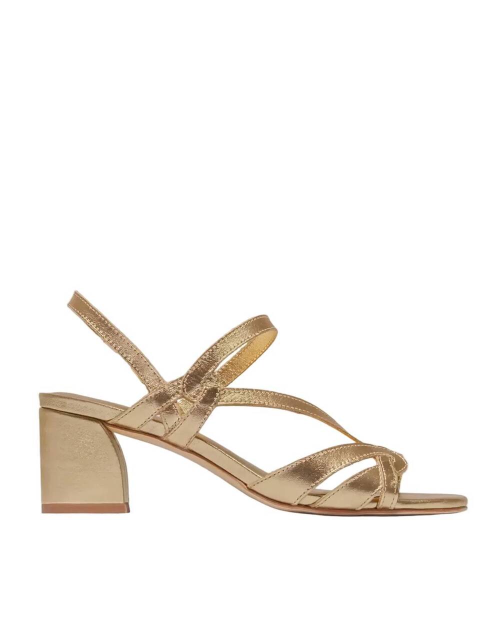 NEW BERNARDO women's gyoda mid heel sandal in gold